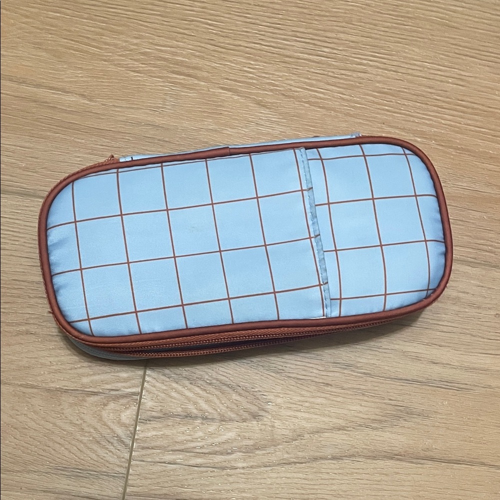Blue Grid Pencil Case from Paper Source